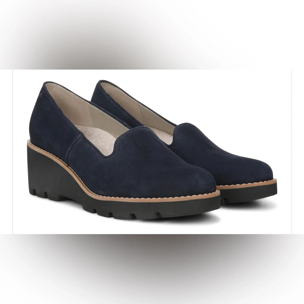Vionic Womens Willa Wedge 8.5 Navy Sde